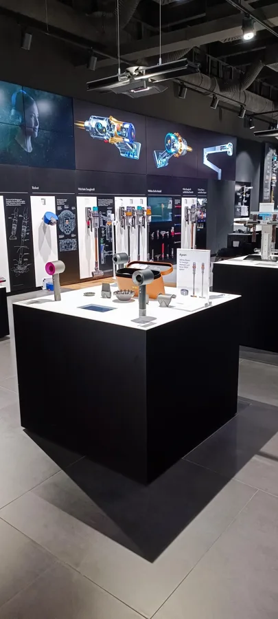 Promo counter for store interiors